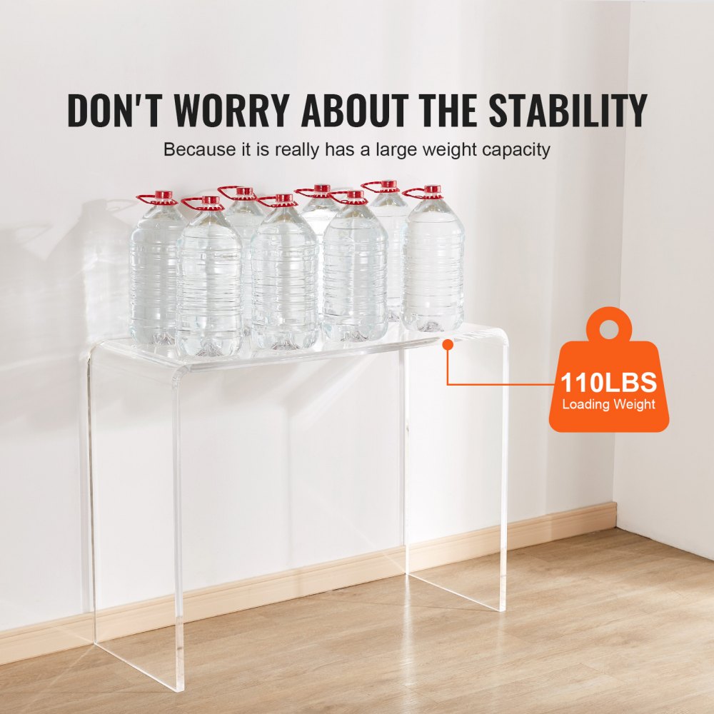 Acrylic Console Table, Clear Acrylic End Table, Transparent Acrylic Side Table 38.2x15x29.3 inch, for Foyer, Living Room, Dining Room