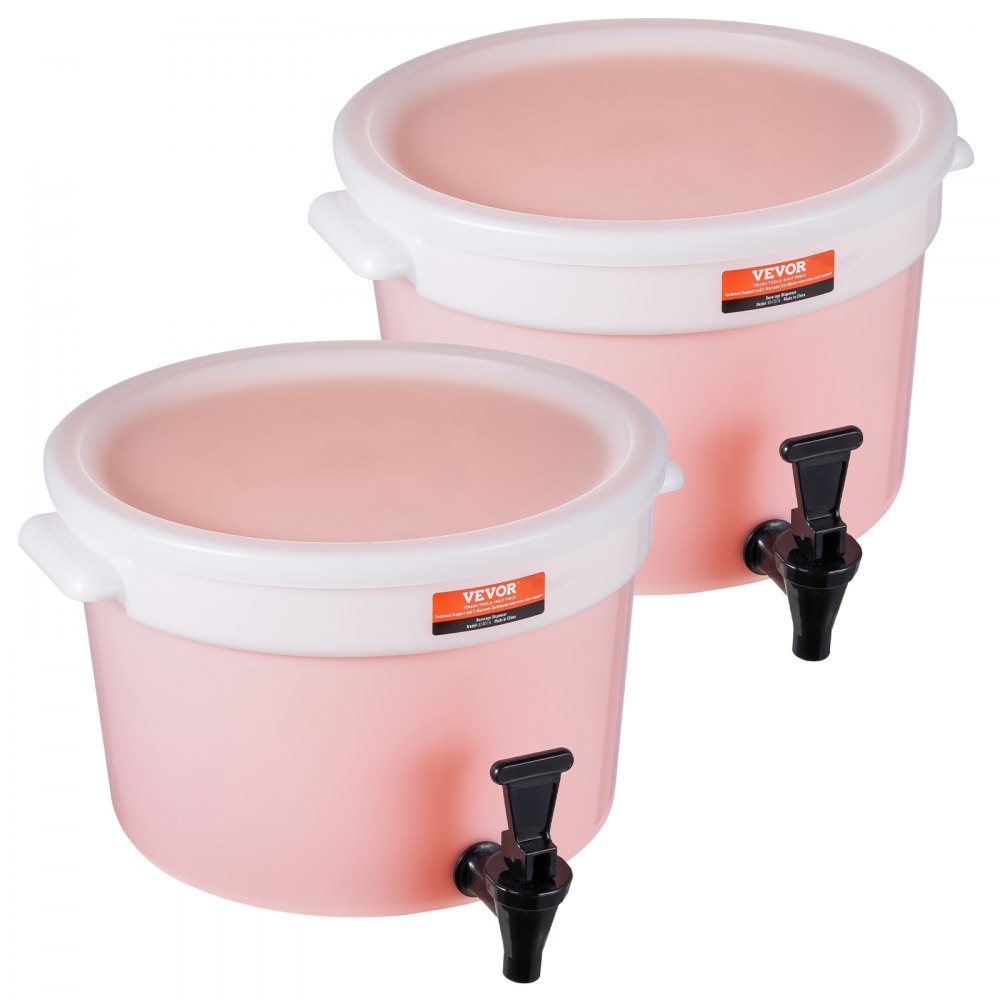 Beverage Dispenser, 3 Gallon Drink Dispensers for Parties, Plastic Juice Dispenser with Spigot and Lid, Iced Tea Lemonade Juice Water Dispenser, for Restaurants, Hotels, Parties, 2 Pack