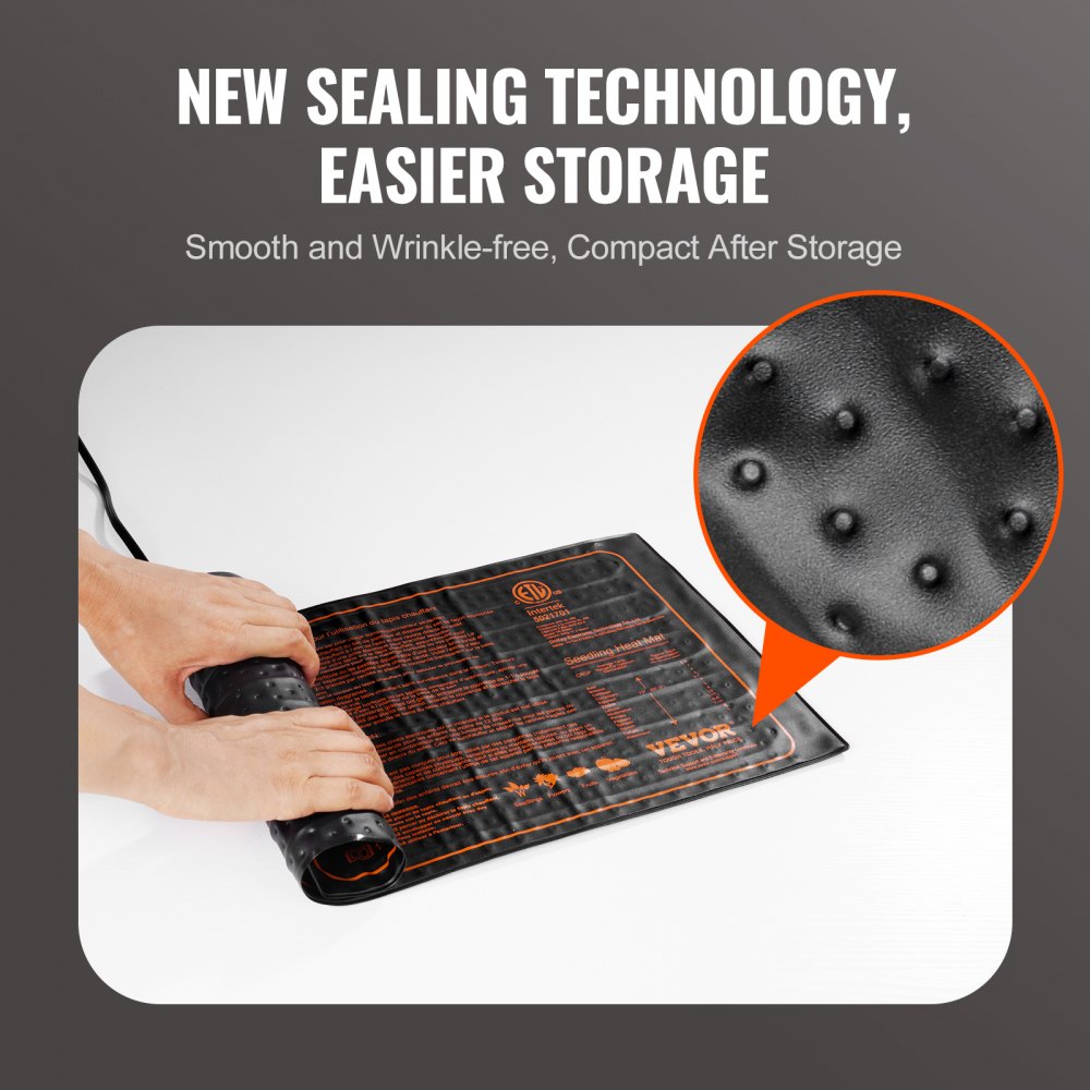 10"x 20.75" Seedling Heat Mat w/ Digital Thermostat Combo Set, MET-Listed Heating Pad for Seed Starting, Waterproof Seed Mats for Germination, Indoor Gardening, Hydroponic, Greenhouse, 1 Pack