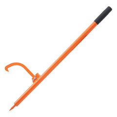 Orange 46.5-inch carbon steel log peavey with 19-inch adjustable hook and rubber grip.