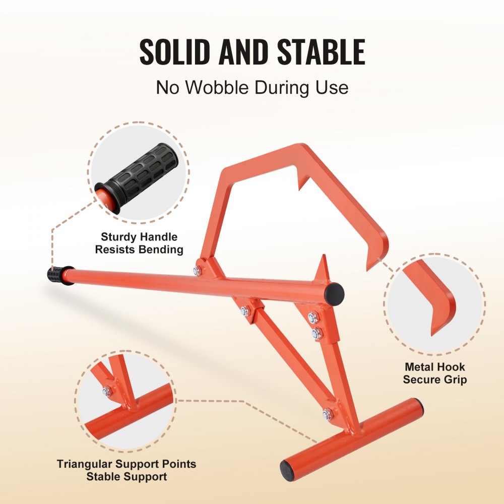 Timberjack 46.5 in Heavy Duty Log Lifter for Max 25" Dia Logs Rolling