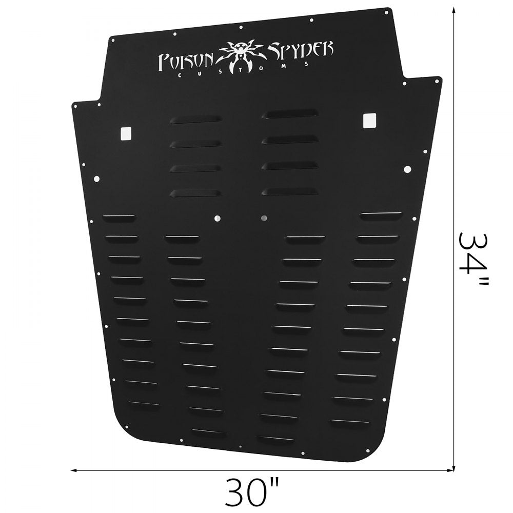 Vented Hood Louver Black Powdercoat for 2013-2017 Jeep Wrangler JK