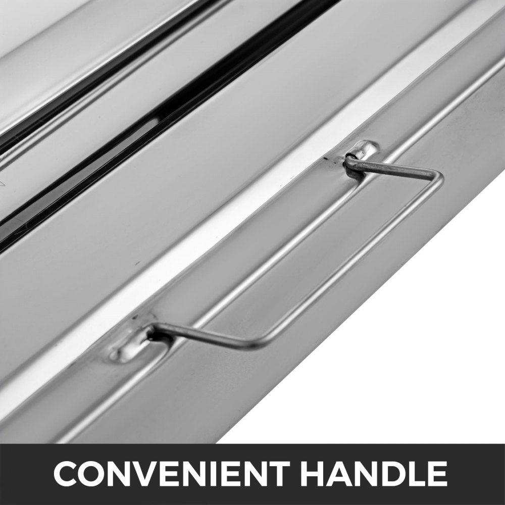 Six 20x25" stainless steel range hood filters with baffle design and side handles.