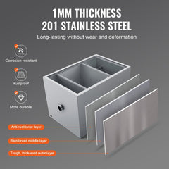 Stainless steel grease trap with dual path filtration and compact design for commercial kitchens.