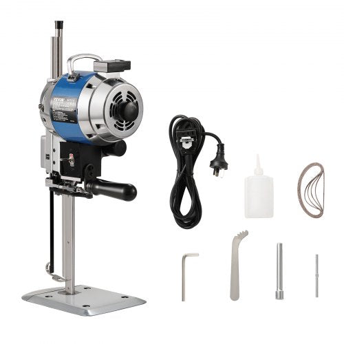 Bostome 750W industrial fabric cutter with a 9.8" alloy steel straight blade and ergonomic design.