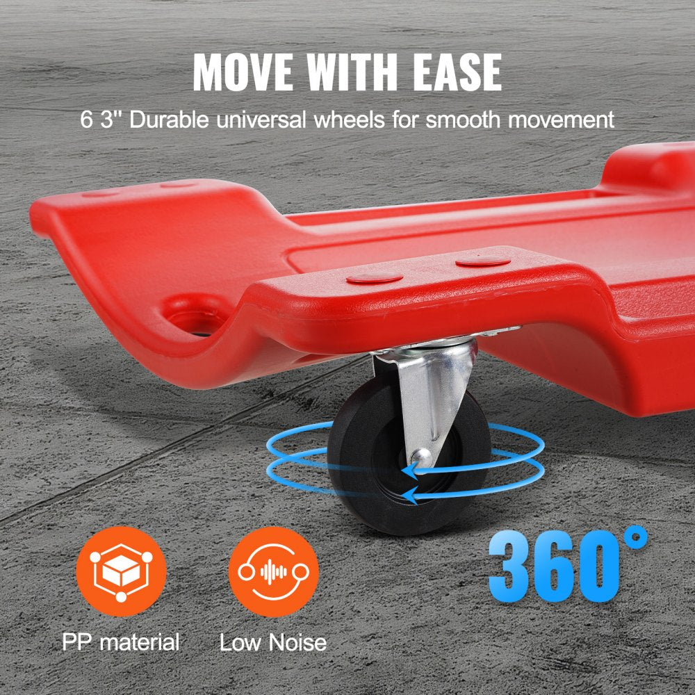 40 in Mechanic Plastic Creeper Automotive Rolling Garage 350 lbs HDPE