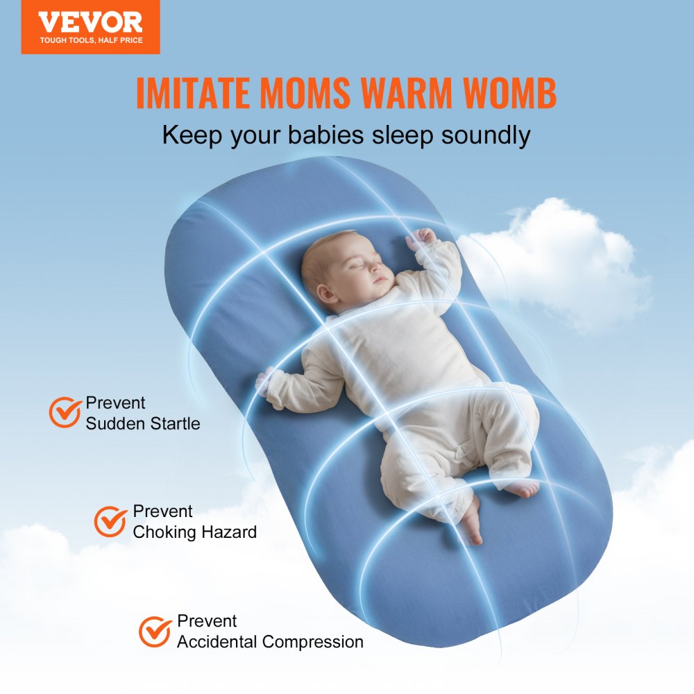 Baby Lounger Baby Nest Sleeper for Newborn 100% Cotton Soft Infant Lounger