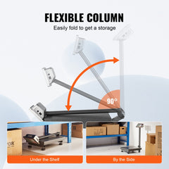 Computing Digital Platform Scale, 660 lbs Load, 0.1 lbs Accuracy Computing Floor Scale with LB/KG, Tare, Price Calculator, Stainless Steel High-Definition Display for Boxes, Luggages, FCC Listed
