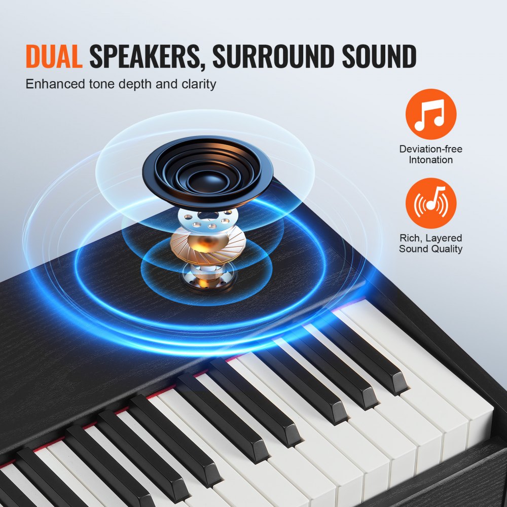 88 Key Fully Weighted Digital Piano Dual Keyboard Simple Cabinet Bracket