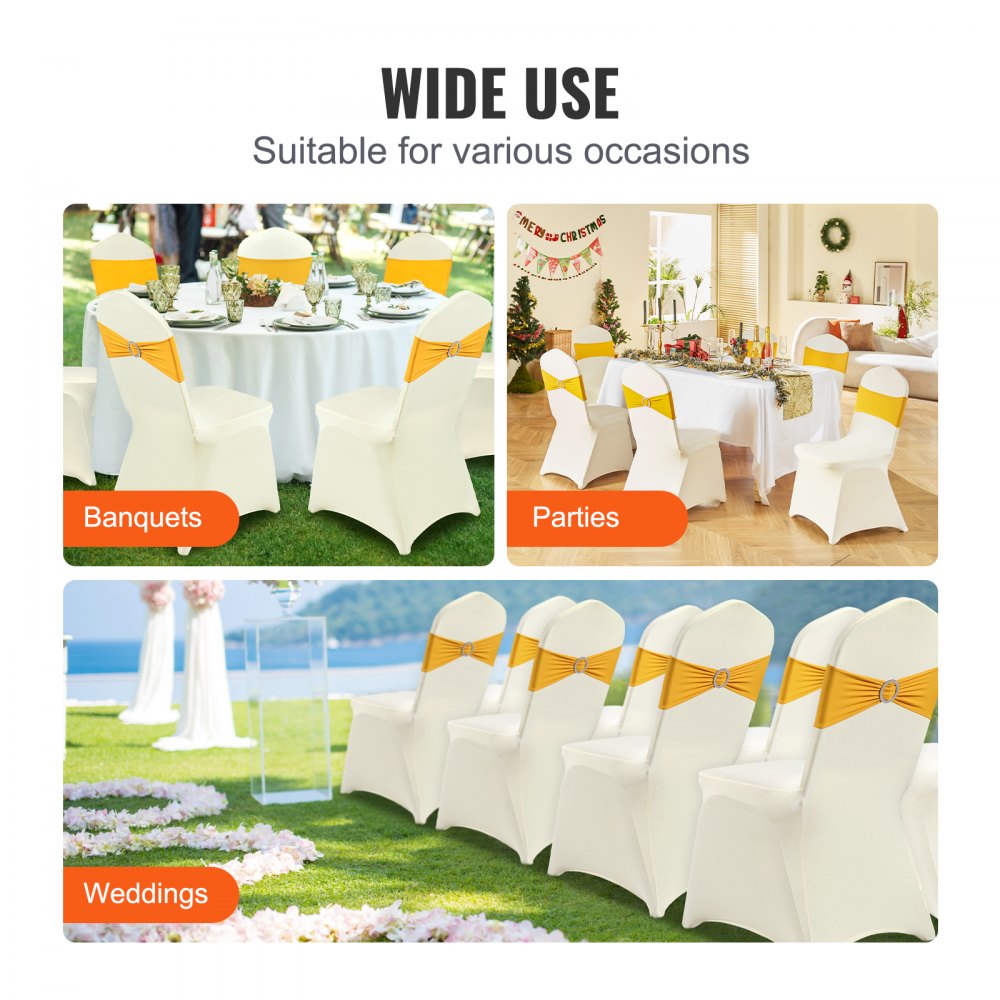 Stretch Spandex Folding Chair Covers, Universal Fitted Chair Cover, Removable Washable Protective Slipcovers, for Wedding, Holiday, Banquet, Party, Celebration, Dining (30PCS Ivory White)