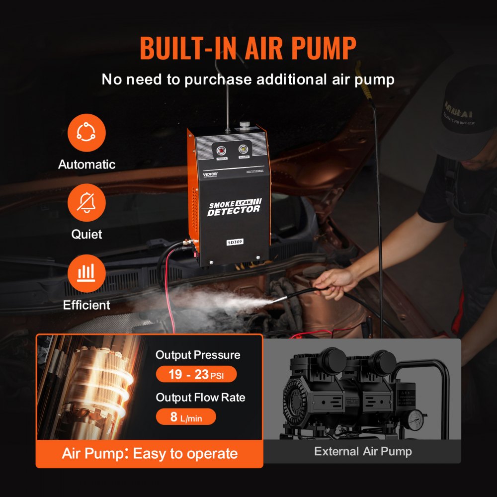 Automotive Smoke Machine Leak Detector EVAP Fuel Smoke Machine Leak Tester