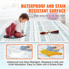 Bostome Kids Foam Puzzle Play Mat with six interlocking EVA foam tiles in various colors.