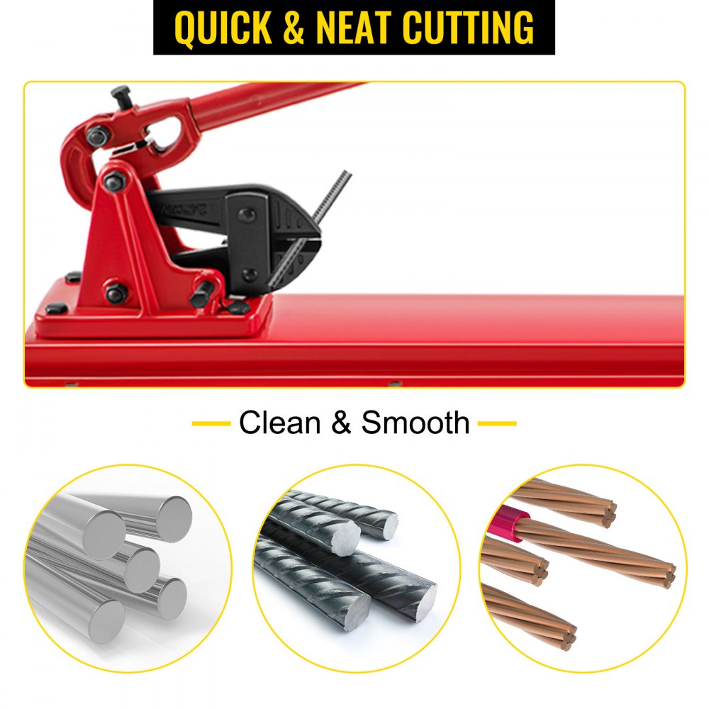 Bench Swager Tool 24" Wire Rope Swaging Tool w/Crimper Cable Bolt Cutter Head Bench Crimper 1/16"-3/16" Aluminum/Copper Sleeves Bench Cable Alloy Steel Crimper Swager for1/2" Wire Rope Ferrules