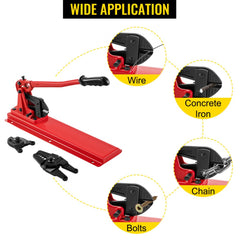 Bench Swager Tool 24" Wire Rope Swaging Tool w/Crimper Cable Bolt Cutter Head Bench Crimper 1/16"-3/16" Aluminum/Copper Sleeves Bench Cable Alloy Steel Crimper Swager for1/2" Wire Rope Ferrules