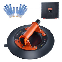 Glass Suction Cup, 10" 990 lbs Load Capacity, Vacuum Suction Cup with Steel Handle & Carry Box, Heavy Duty Industrial Suction Cup Lifter Tool for Glass, Granite, Tile, Metal, Wood Panel Lifting