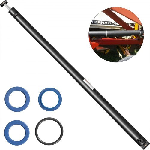 Bostome hydraulic cylinder with a 2" bore and 36" stroke, featuring durable steel construction.