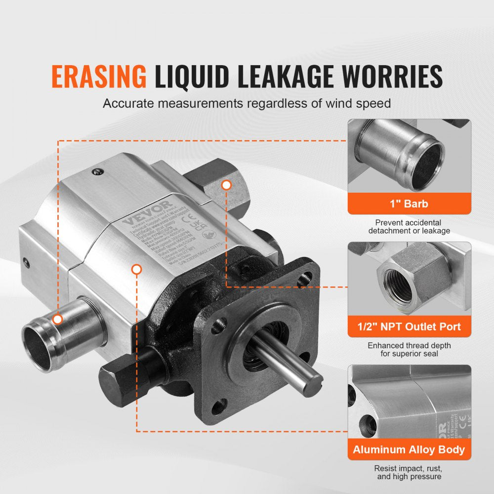 Hydraulic Wood Log Splitter Pump Kit, 13 GPM, 2 Stage 4000 PSI Aluminum Hydraulic Gear Pump, with Coupling Installation Base 1/2`` NPT Outlet 3600 RPM, for Small Engine Mounting Log Splitter