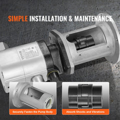 Hydraulic Wood Log Splitter Pump Kit, 22GPM, 2 Stage 4000PSI Aluminum Hydraulic Gear Pump, with Valve Coupling Installation Base 3/4`` NPT Outlet 3600 RPM, for Small Engine Mounting Log Splitter