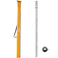 Bostome 14ft telescopic grade rod with four sections, aluminum construction, and dual-sided markings.