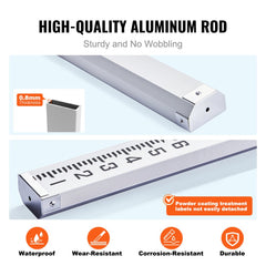 Bostome 14ft telescopic grade rod with four sections, aluminum construction, and dual-sided markings.