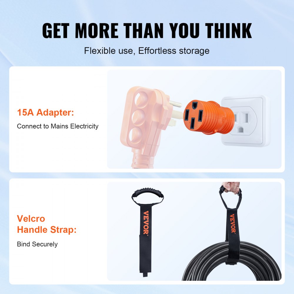 25ft RV Extension Cord Power Cord 50Amp NEMA 14-50R/NEMA 14-50P ETL Listed