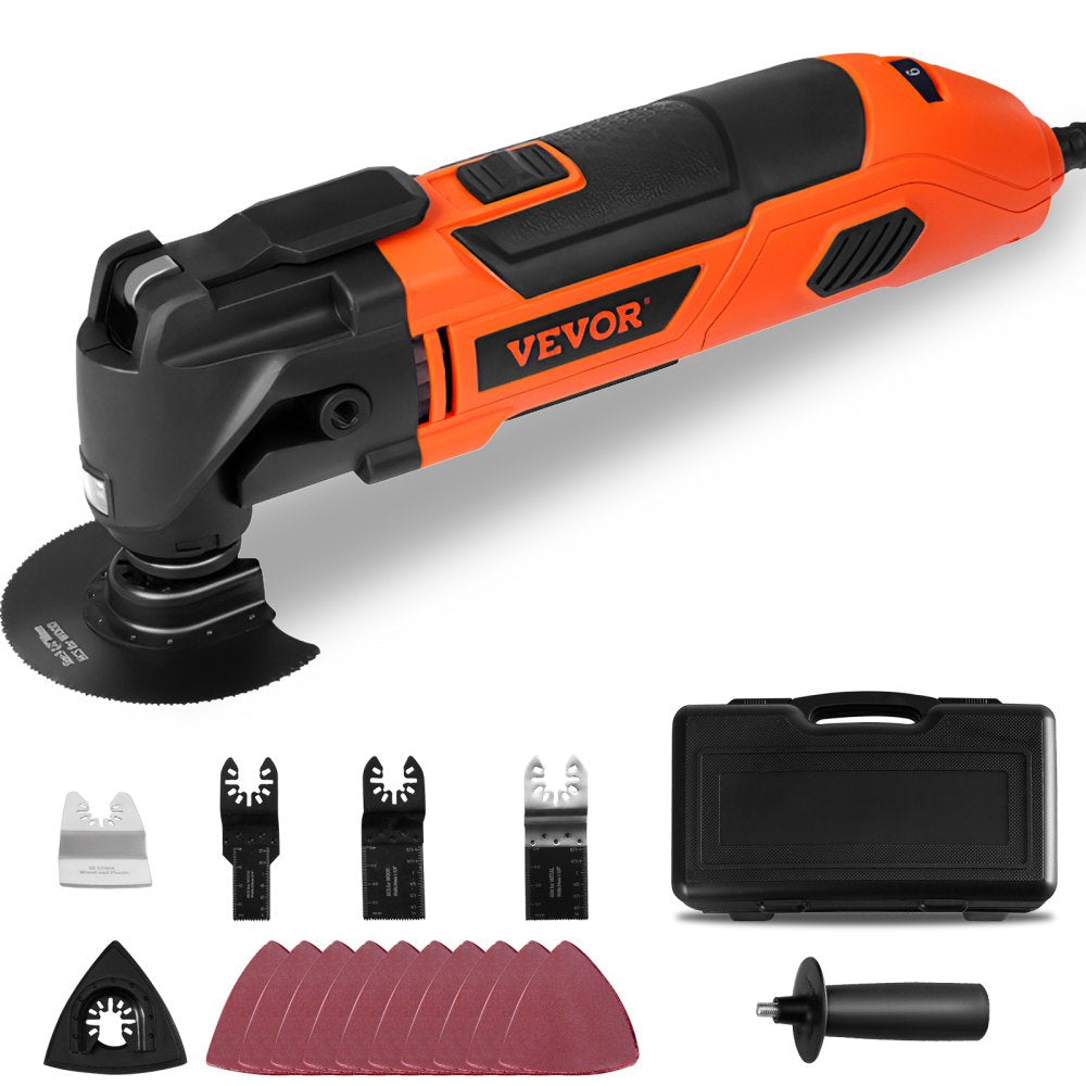 Bostome 2.5A corded oscillating multi-tool with 6-speed settings and built-in LED light.