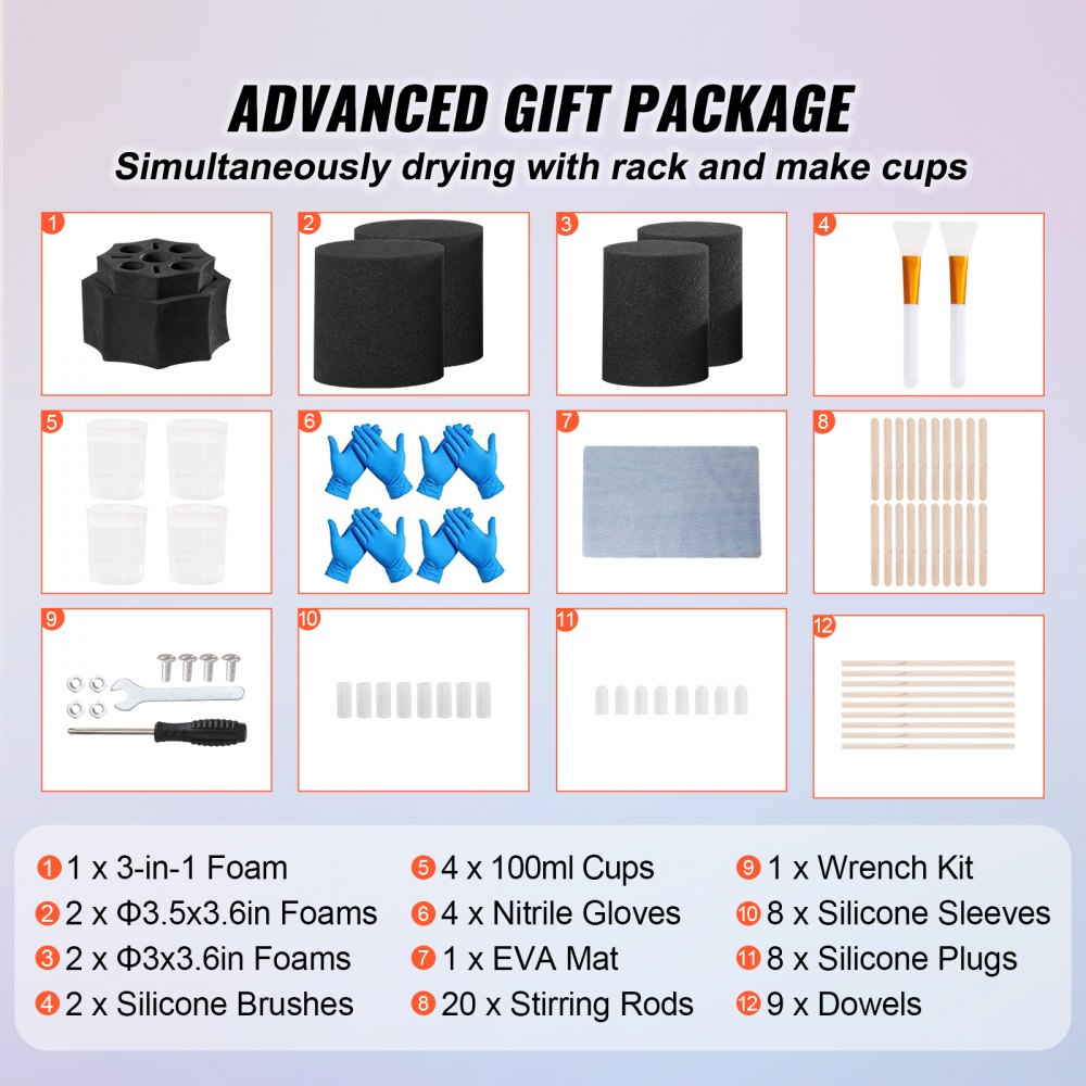Bostome 4-arm tumbler spinner with adjustable foams for various cup sizes and quiet operation.