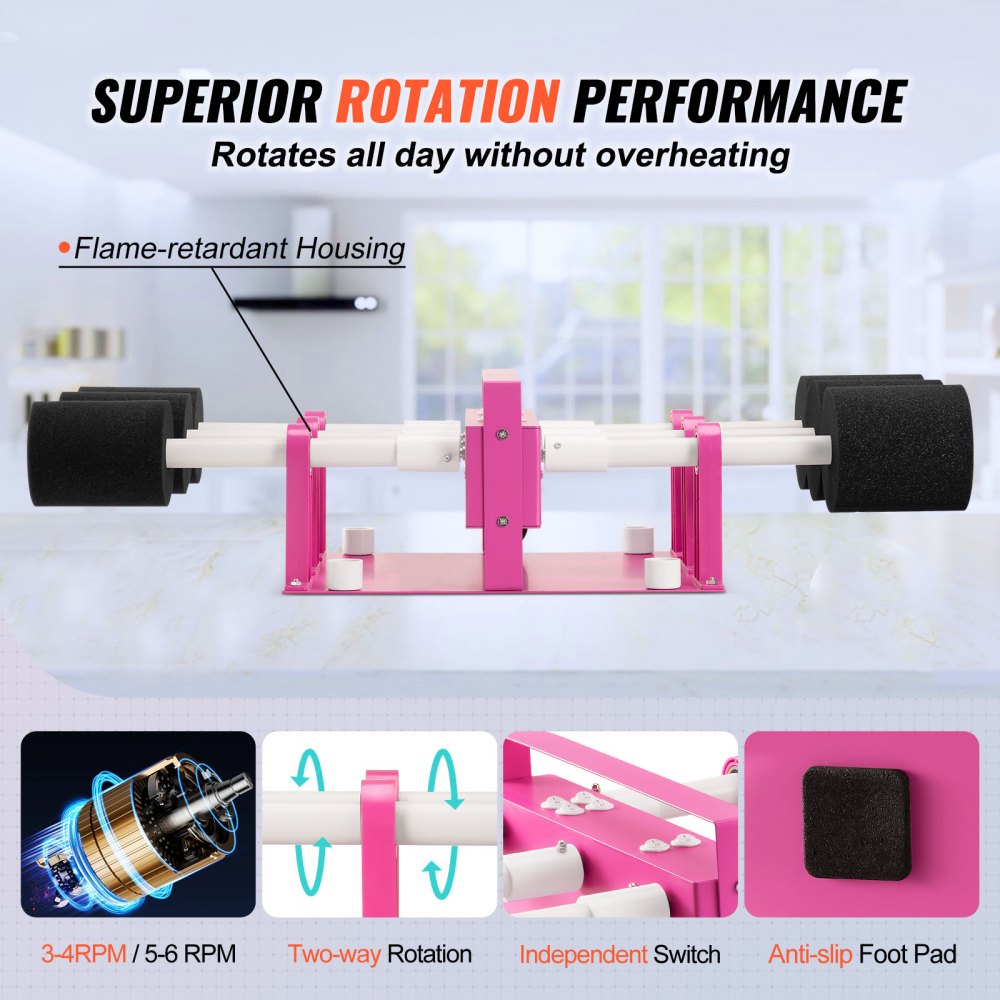 Bostome 6 Cup Turner with six arms and adjustable foams for various tumbler sizes.