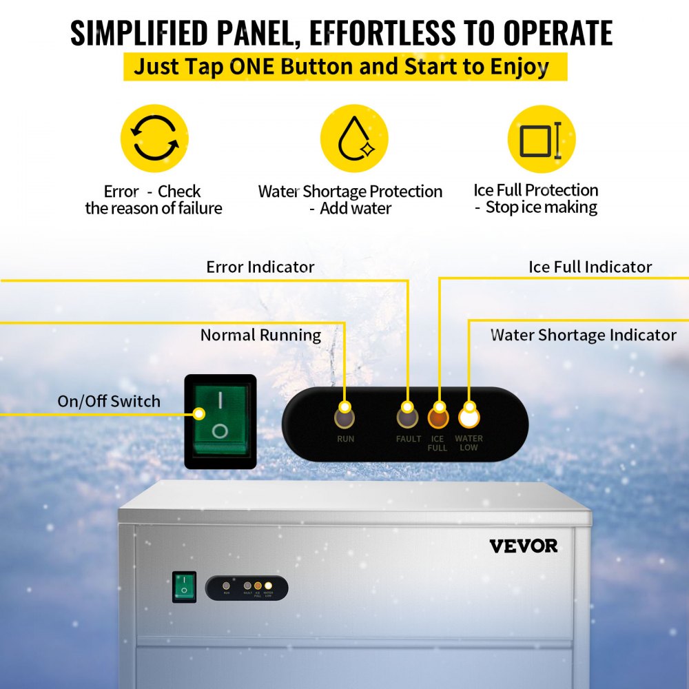 Commercial Snowflake Ice Maker, 55LBS/24H ETL Approved Food Grade Stainless Steel Flake Ice Machine Freestanding Commercial Ice Machine for Seafood Restaurant, Water Filter and Spoon Included