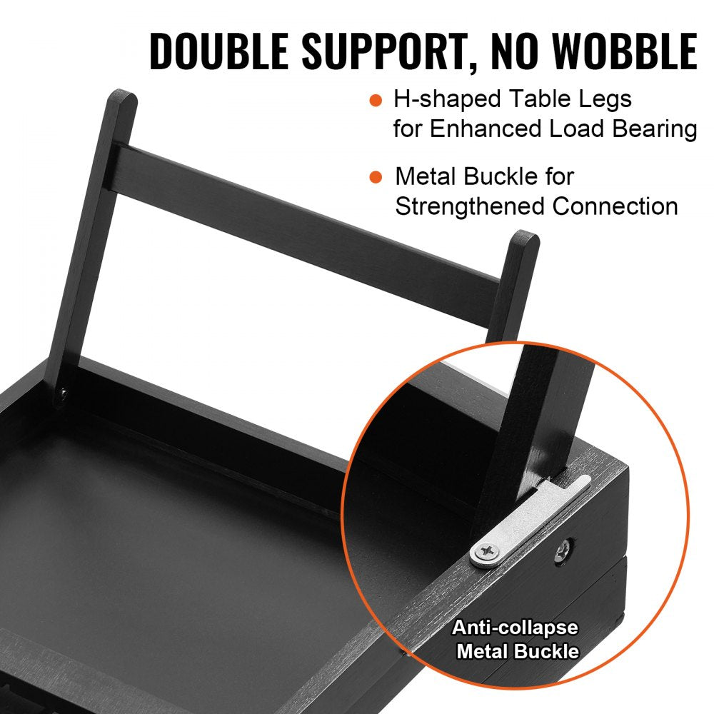 Bed Tray Table with Foldable Legs, Bamboo Breakfast Tray for Sofa, Bed, Eating, Snacking, and Working, Adjustable Tabletop Slope Serving Laptop Desk Tray, Portable Food Snack Platter, 20"x12.2"