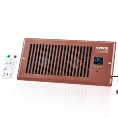 Bostome quiet register booster fan for 4x10 vents with remote and digital thermostat display.