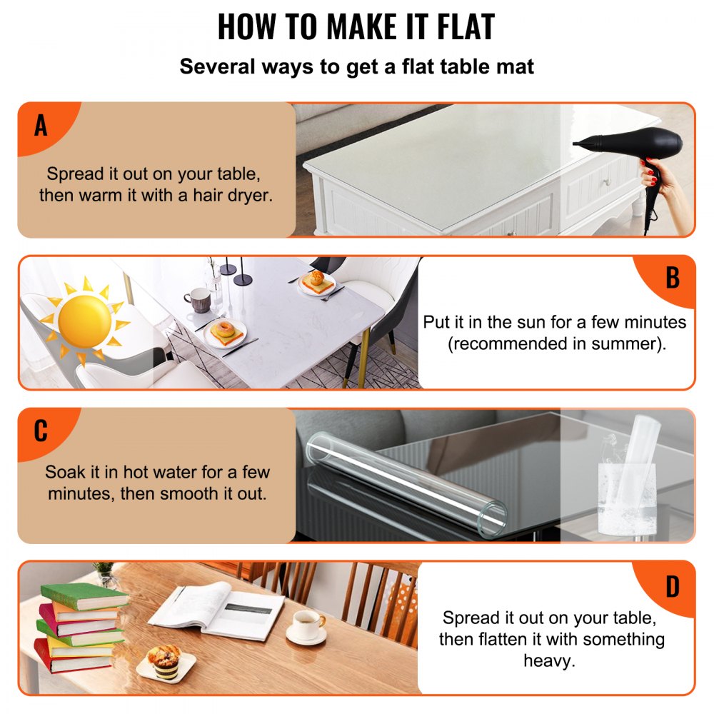 90 x 44 Inch Clear Table Cover Protector, 1.5mm Thick Clear Desk Protector Table Pads, Plastic Tablecloth Table Protector for Dining Room Table