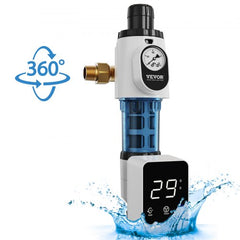 Spin Down Filter, 40 Micron Whole House Sediment Filter for Well Water, 3/4" MNPT, 4 T/H High Flow Rate, for Whole House Water Filtration Systems, Well Water Sediment Filter