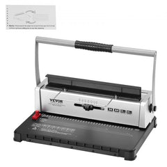Coil Spiral Binding Machine, Manual Book Maker 34-Holes Binding 120 Sheets, Punch Binder with Adjustable 3/16" - 9/16" Coil Binding Spines and Side Margin, for Letter Size, A4, A5