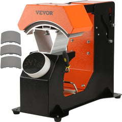 3-in-1 Auto Hat Heat Press with 3pcs Interchangeable Platens(6.6" x 2.7", 6.6" x 3.8", 6.1" x 3"), Automatic Release&Press Knob-Style Digital Control Panel, Heat Transfer Printing for Caps