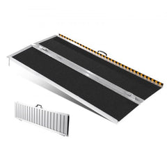 Portable Wheelchair Ramp, 6 ft 800 lbs Capacity, Non-Slip Aluminum Folding Threshold Ramp, Foldable Mobility Scooter Ramp Wheel Chair Ramp, Handicap Ramp for Home Steps, Stairs, Doorways, Curbs
