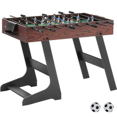 Folding Foosball Table, 42 inch Standard Size Foosball Table, Indoor Full Size Foosball Table for Home, Family, and Game Room, Soccer with Foosball Table Set, Includes 2 Balls
