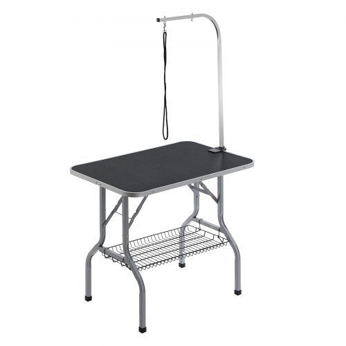 Pet Grooming Table Arm with Clamp, 36``x24`` Dog Grooming Station, Foldable Pets Grooming Stand for Medium and Small Dogs, Free No Sit Haunch Holder with Grooming Loop, Bearing 330lbs