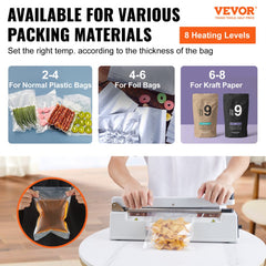 Impulse Sealer 12 inch, Manual Heat Sealing Machine with Adjustable Heating Mode, Aluminum Shrink Wrap Bag Sealers for Plastic Mylar PE PP Bags, Portable Poly Bag Sealer with Extra Replace Kit
