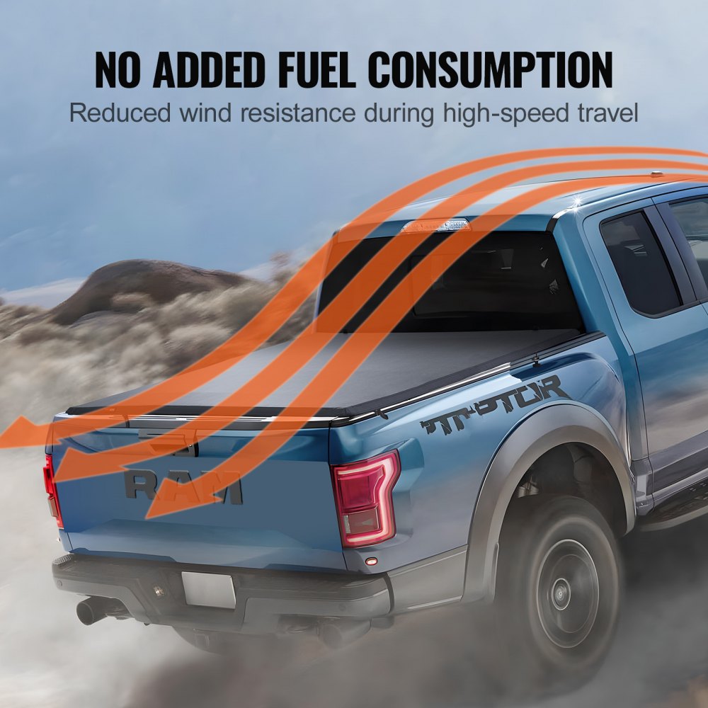 Quad-Fold Tonneau Cover Truck Bed Cover for 2002-2024 Dodge Ram 1500 PVC