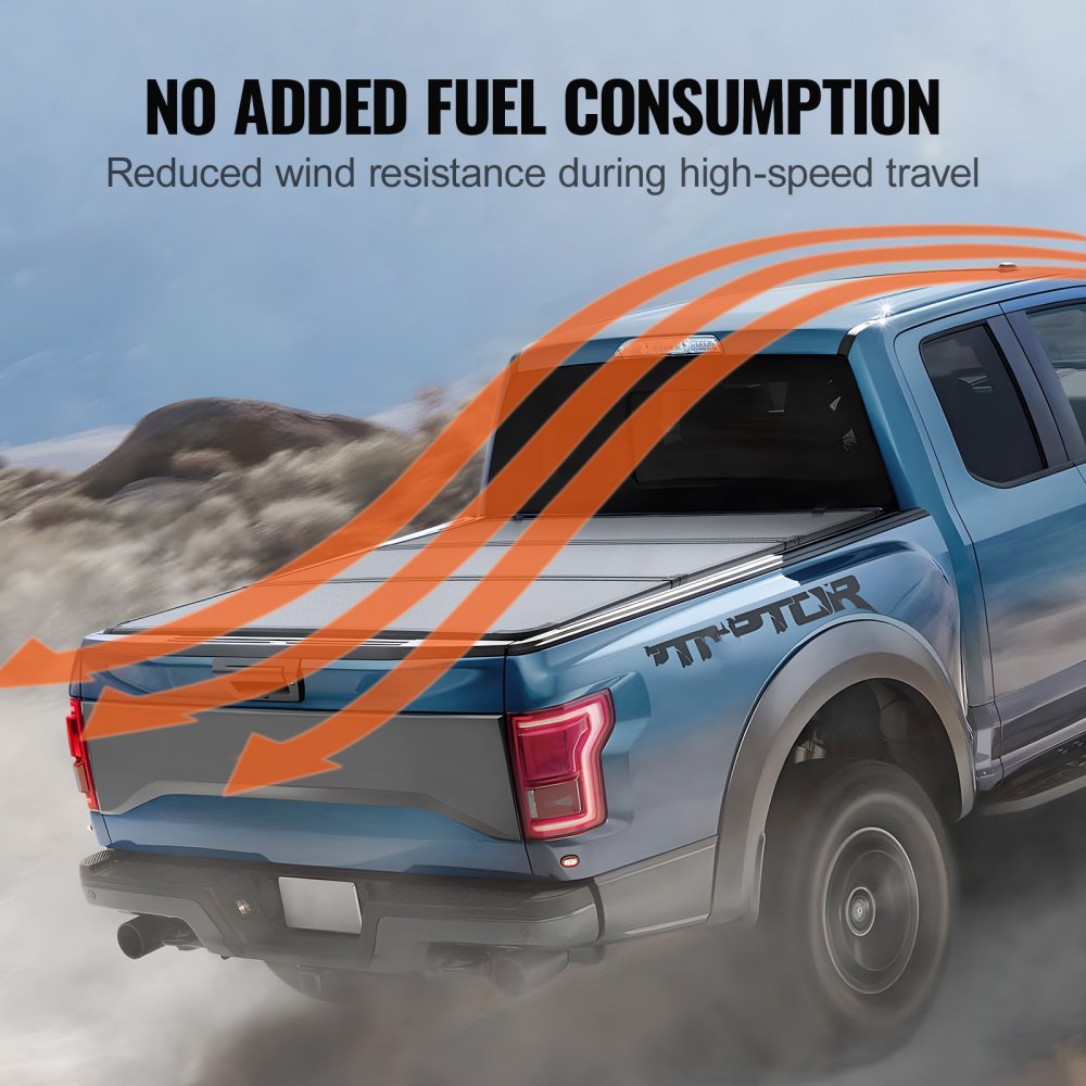 Tri-Fold Truck Bed Tonneau Cover, Compatible with 2015-2024 Ford F-150, Lightning, Styleside 5.5` (65.4") Bed, Fit 5.6` x 5.4`/5.5` x 5.4` (67.1" x 65.2"/65.4" x 65.2") Inside Bed, 400lbs, Black