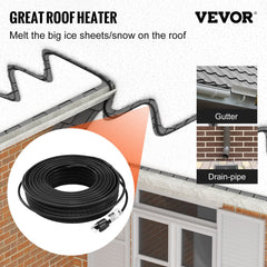Bostome 120ft self-regulating pipe heating cable with 5W/ft output for winter protection.