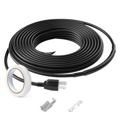 Bostome self-regulating pipe heating cable, 12FT long with a 6FT power cord for easy installation.