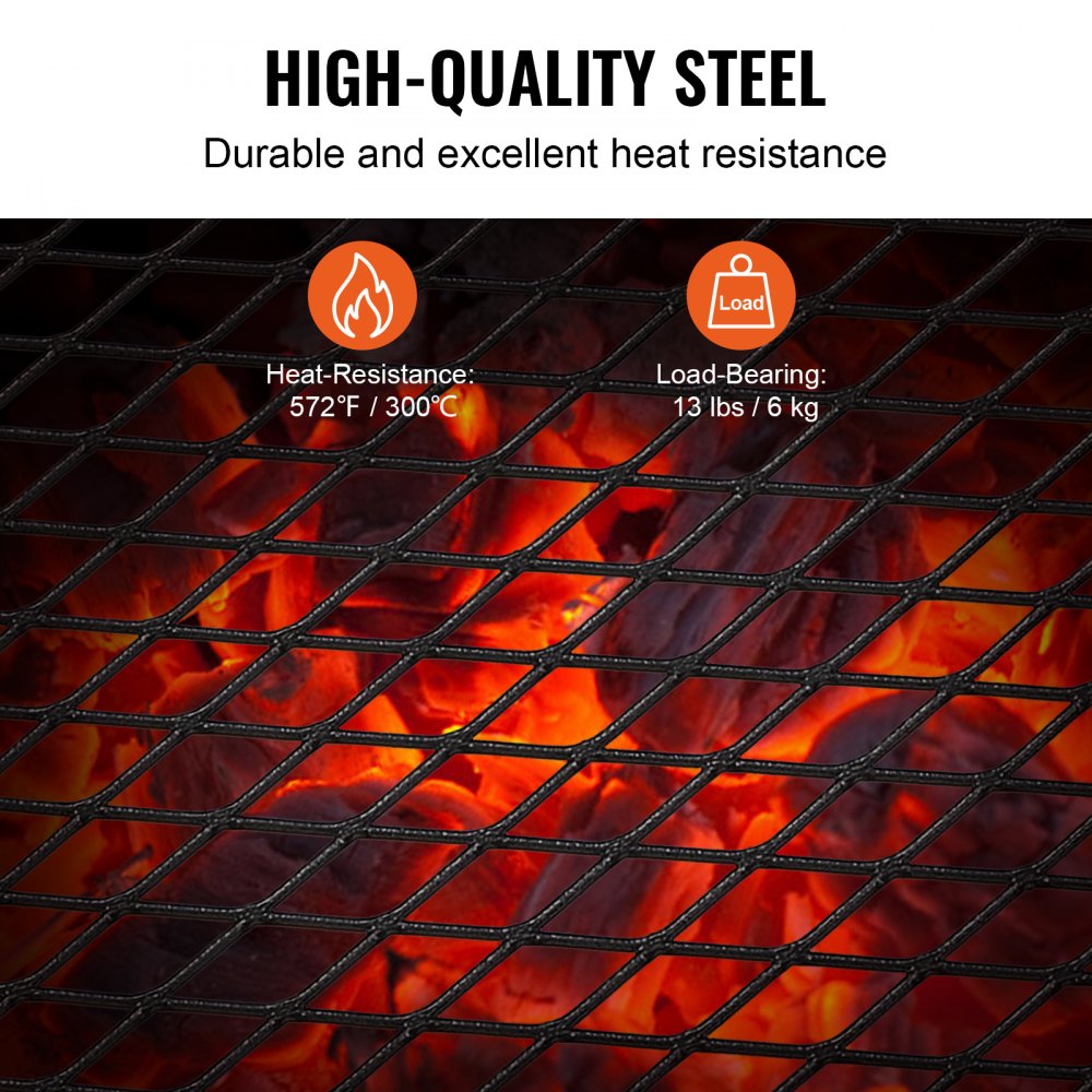Folding Campfire Grill, Heavy Duty Steel Mesh Grate, 18" Portable Camping Grates Over Fire Pit, Camp Fire Cooking Equipment with Legs Carrying Bag, Grilling Rack for Outdoor Open Flame Cooking