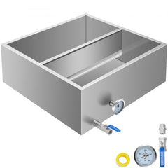 2`x2` Flow Divided Maple Syrup Pan w/Valve, Therm, Plugs. Evaporator