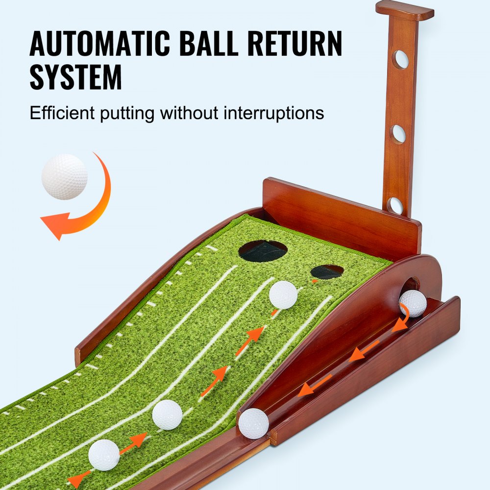 2 Hole Golf Putting Mat Indoor Golf Putting Green Golf Training Aid