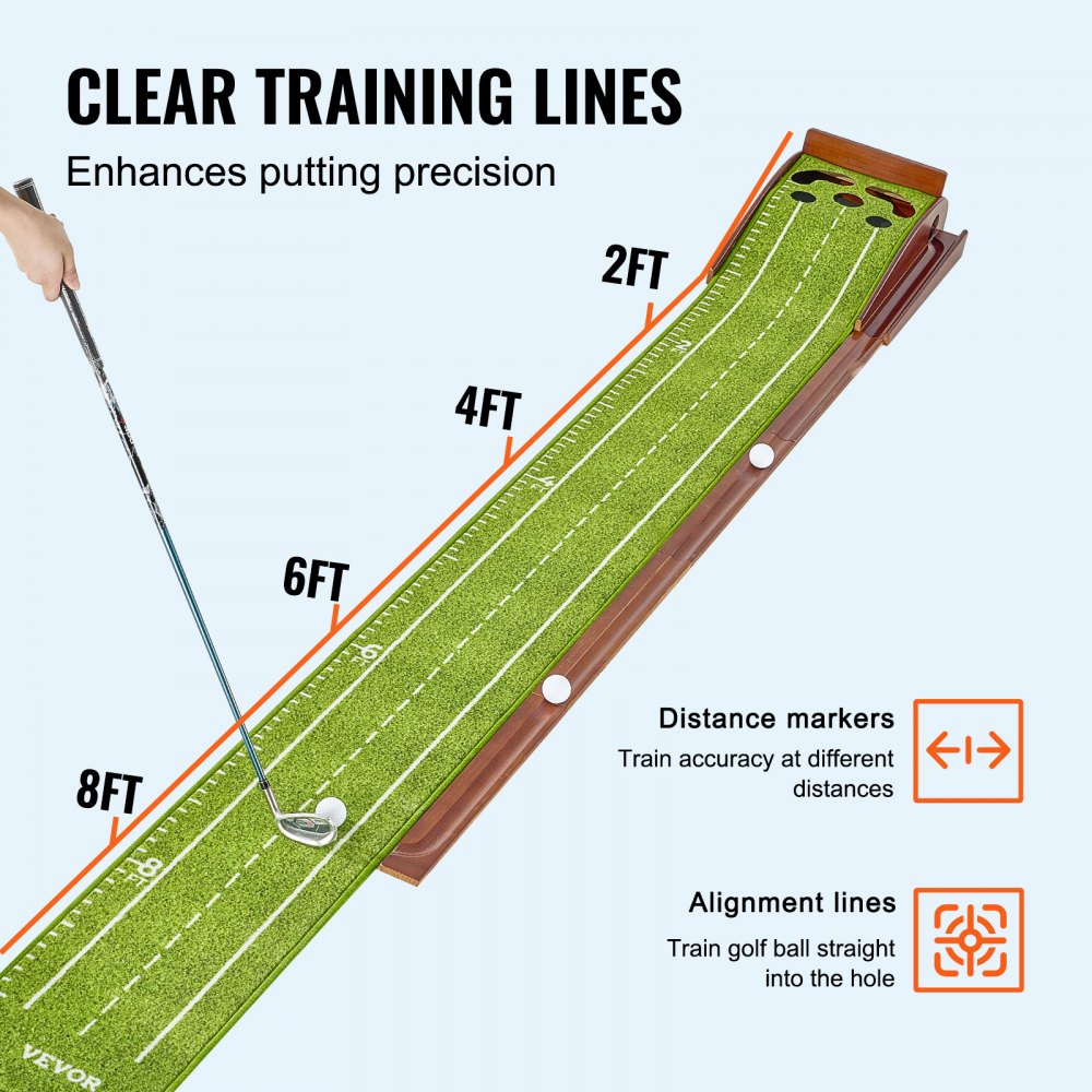 5 Hole Golf Putting Mat Indoor Golf Putting Green Golf Training Aid