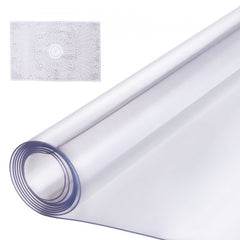 PVC Table Protector 24x96 Inch Clear Plastic Desk Protector 1.5mm Thick