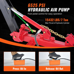 Auto Body Frame Straightener, 6 Ton Tension Car Frame Puller, Auto Body Frame Machine with Swivel Post, Hydraulic Foot Pump, Airbag Jack and Pulling Clamp Set, for Auto Body Frame Repair