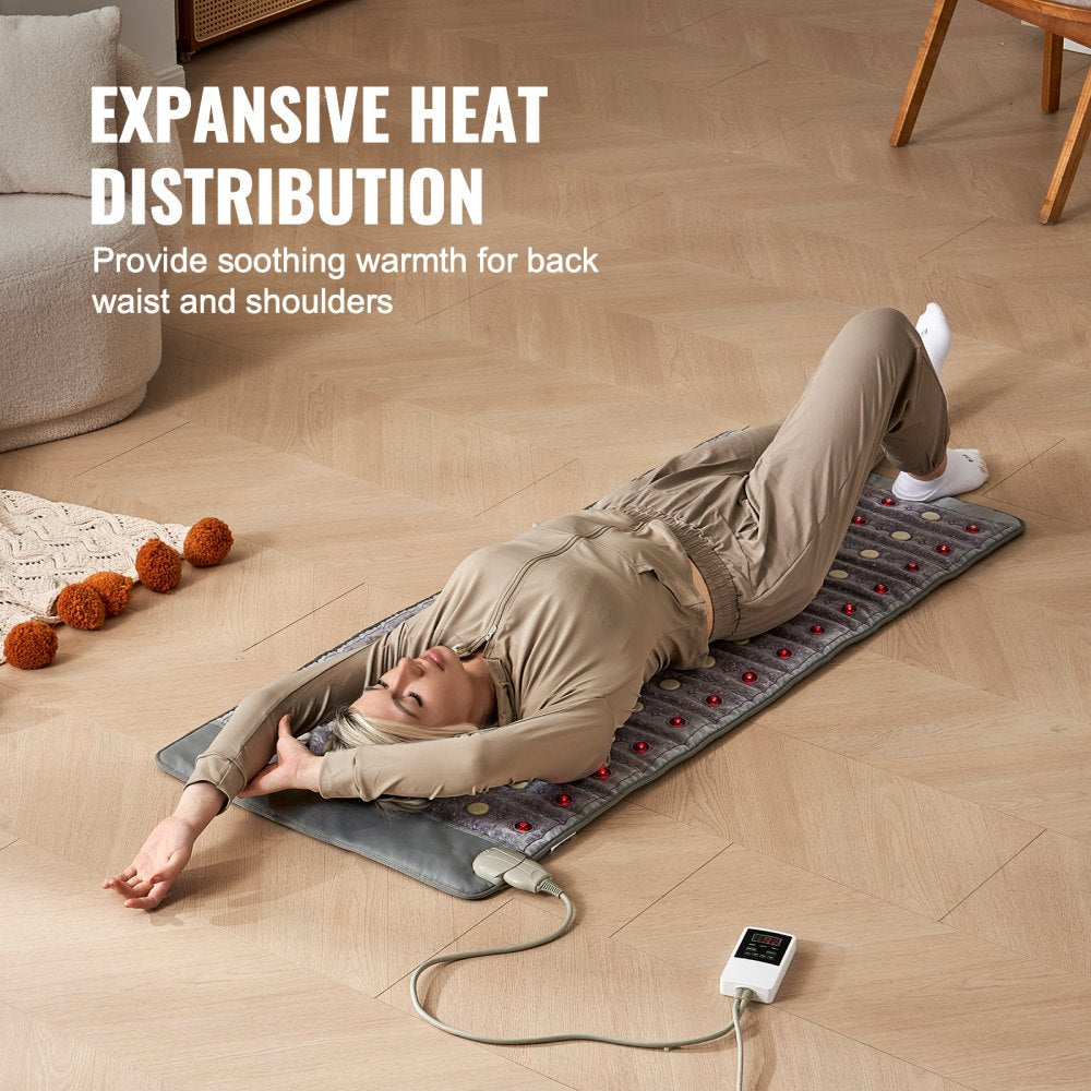 Far Infrared Heating Pad Jade & Tourmaline Stones Heating Pad 60" x 24"